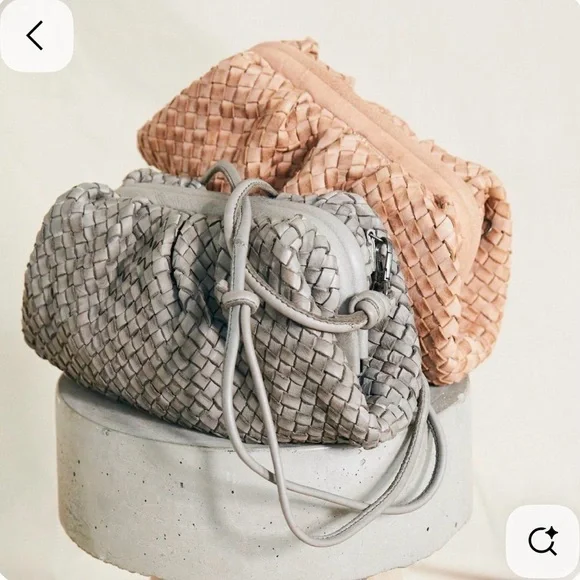 Latico Leather - Tan Latico Woven Crossbody Clutch Handback Purse - Picture 5 of 5